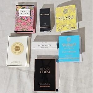 Designer Fragrance Sample Sprays 7pc Versace Hermes Gucci YSL Perfume Tory Burch